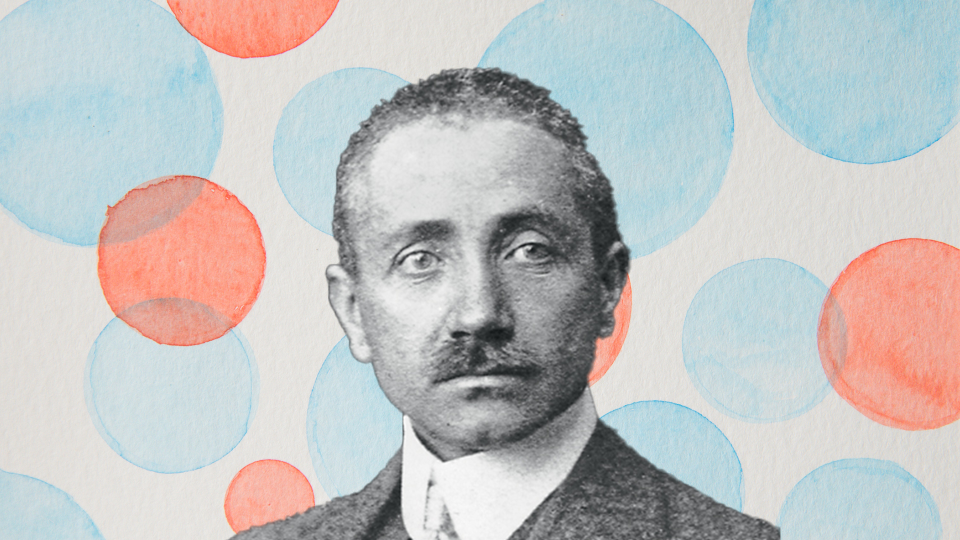 Carl Melchior mit abstraktem Hintergrund